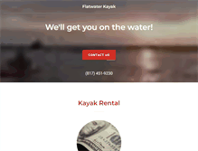 Tablet Screenshot of flatwaterkayak.com